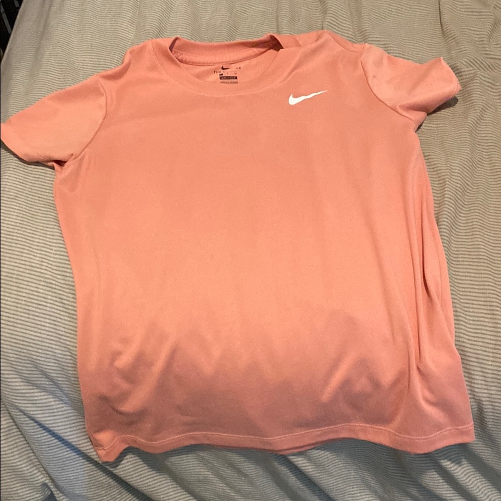 Nike Coral Tee with White Swoosh
